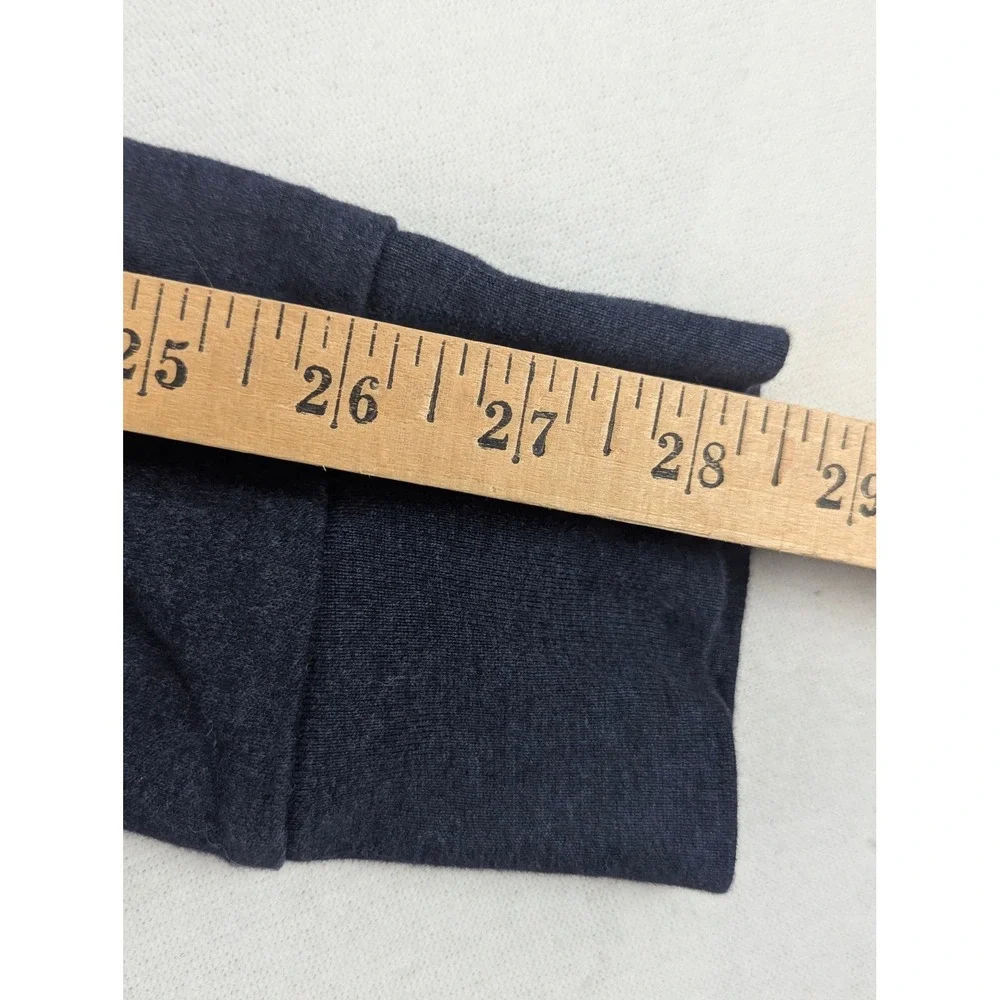 Polo Ralph Lauren Mens Large Navy Blue Heather Quarter Zip Cotton Pullover Logo